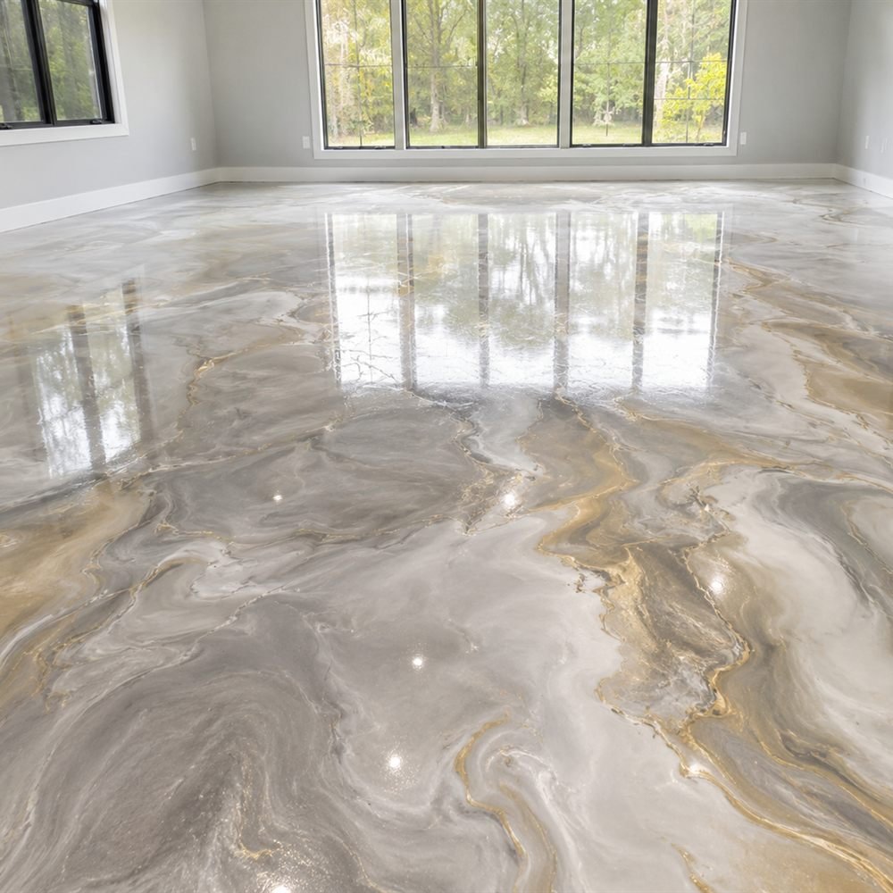 Plancher époxy Condo moderne à Rosemère