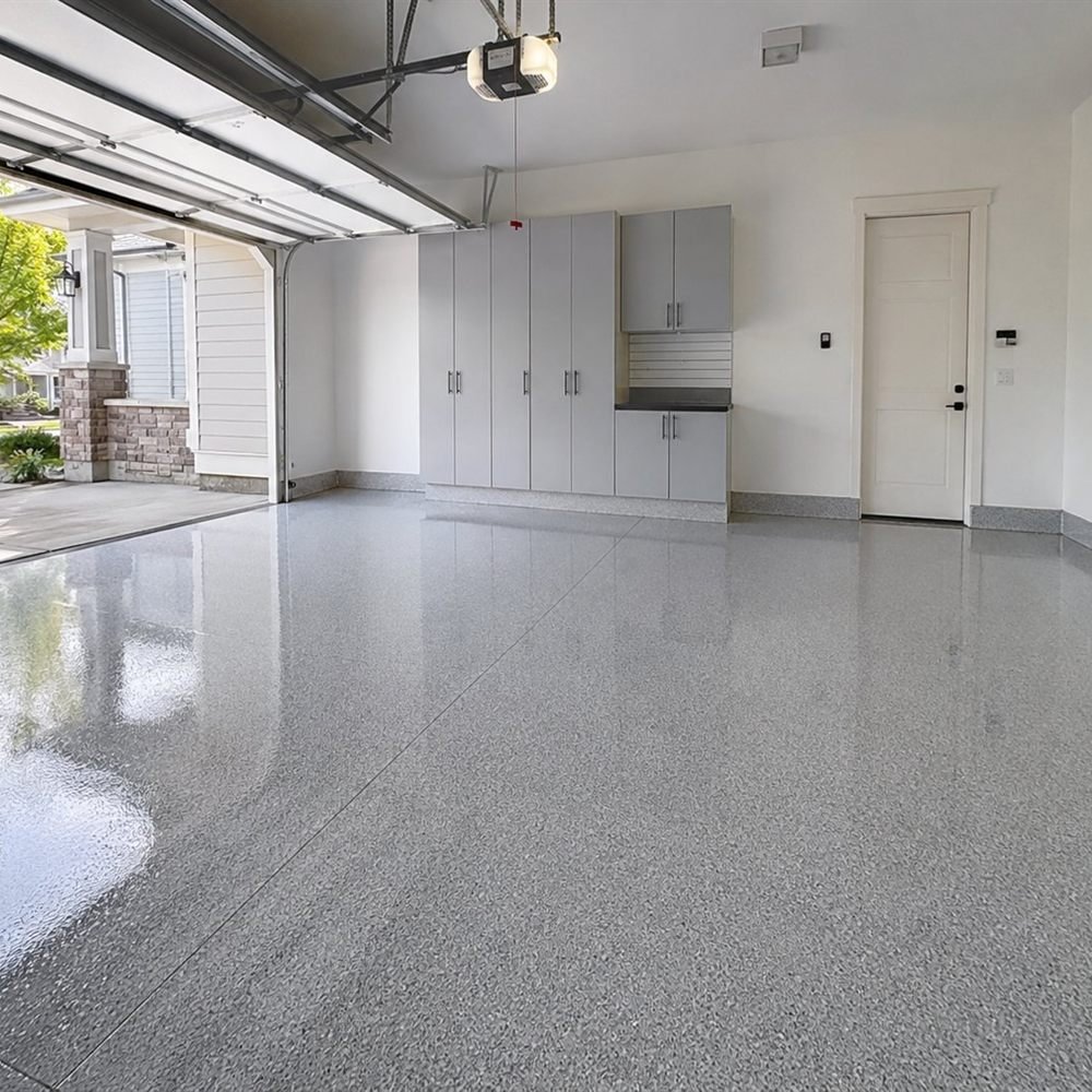Plancher époxy Garage résidentiel à Rosemère